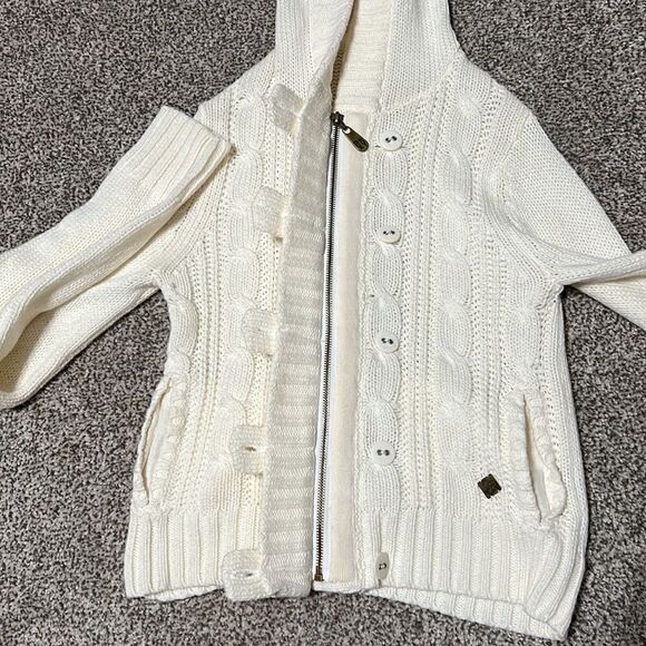 Girls Roxy Knit Zip Sweater - Picture 2 of 9